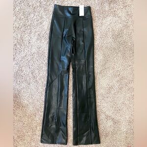 Abercrombie Vegan Leather Split-Hem Flare Leggings XS